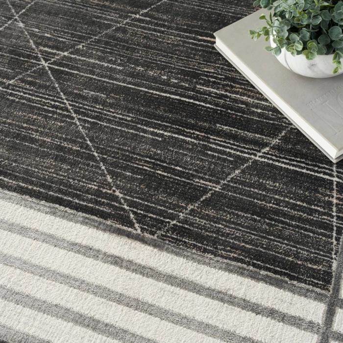 Nourison Desire Area Rug DSR01 Charcoal/Silver