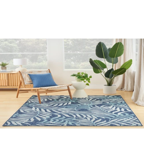 Nourison Garden Oasis Navy GOA01 6 ft. X 9 ft. Rectangle Rug