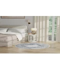 Nourison Astra Machine Washable Blue Ivory ASW11 5 ft. 3 in. Round Rug