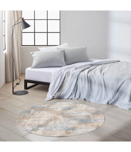 Calvin Klein Rush Area Rug CK951 Blue/Beige