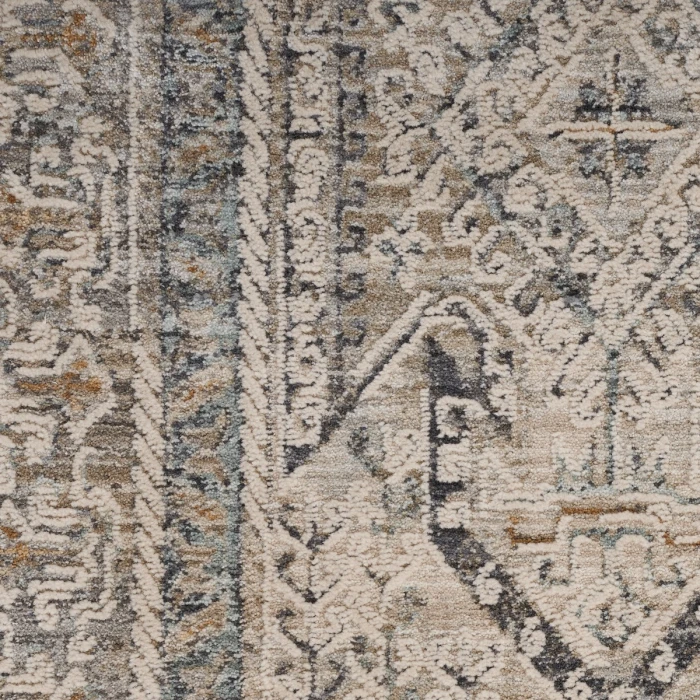 Nourison Lynx Ivory/Grey/Blue LNX01 12 ft. X 16 ft. Rect. Rug