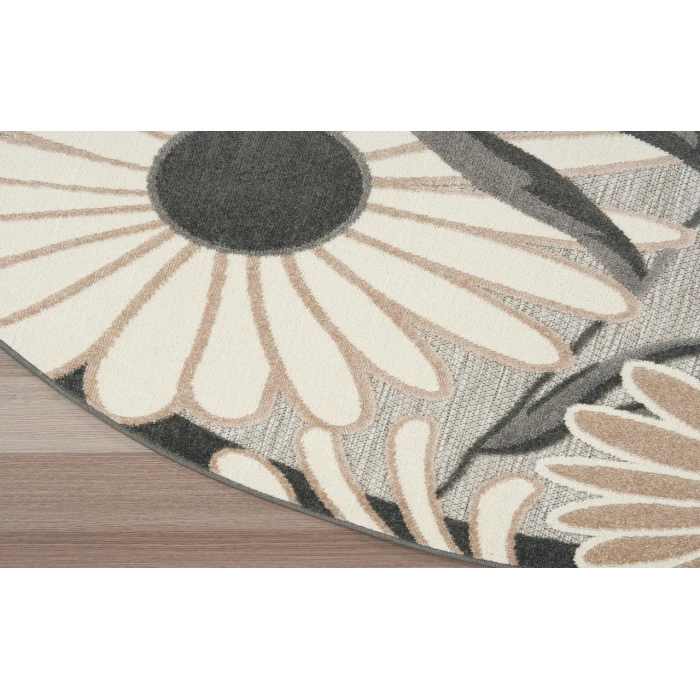 Nourison Aloha Beige ALH33 5 ft. 3 in. Round Rug