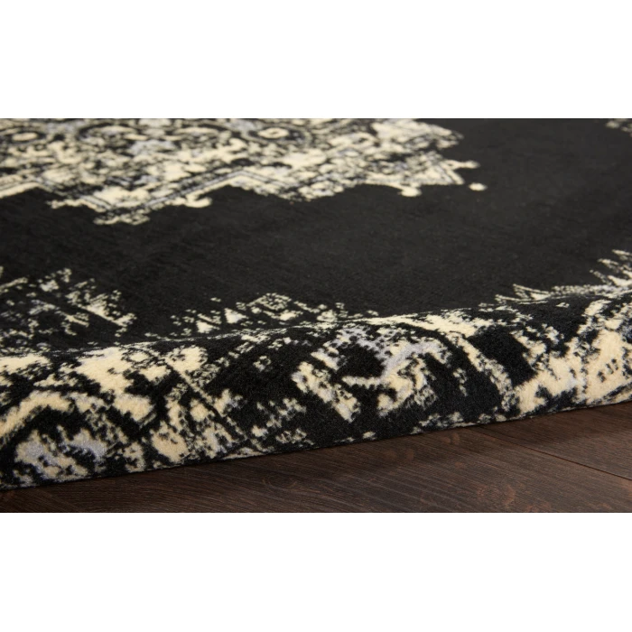 Nourison Grafix Black GRF14 4 ft. Round Rug
