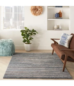 Nourison Home Plateau PAE01 Blue 5 ft. 6 in. X 7 ft. 5 in. Area Rug