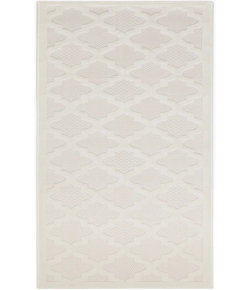 Nourison Easy Care Ivory White NES01 2 ft. X 6 ft. Rectangle Rug