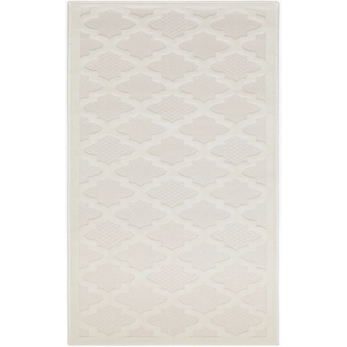 Nourison Easy Care Ivory White NES01 2 ft. X 6 ft. Rectangle Rug
