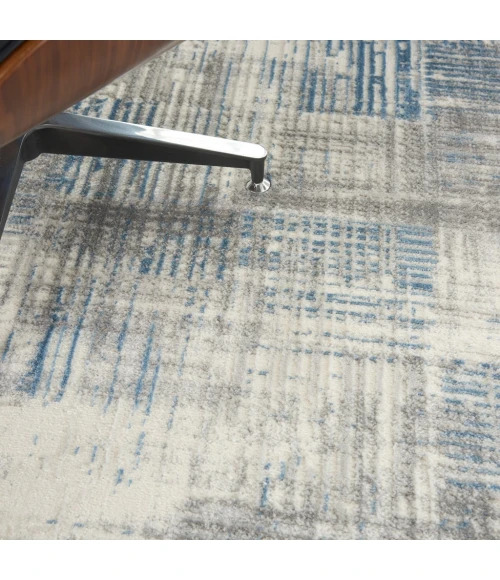 Nourison Solace Area Rug SLA03-Ivory/Grey/Blue