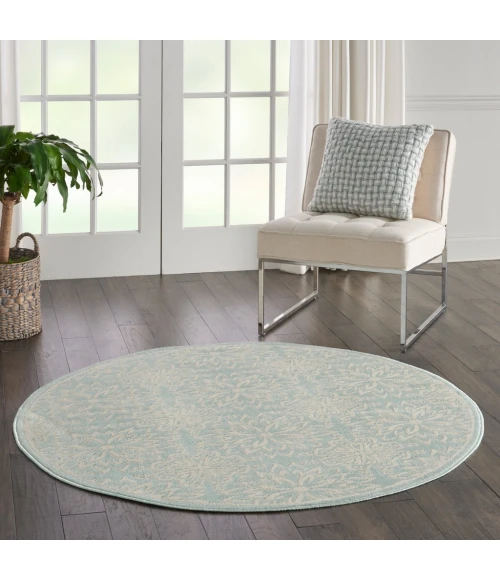 Nourison Jubilant Round Area Rug JUB06-Ivory/Green