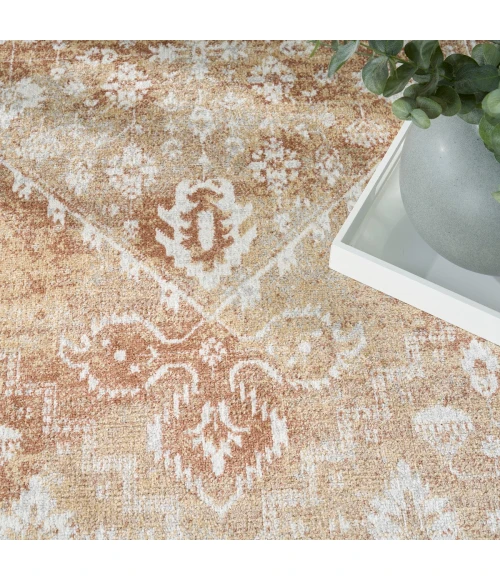 Nourison Astra Machine Washable Rust Multicolor ASW11 6 ft. 7 in. X 9 ft. Rect. Rug
