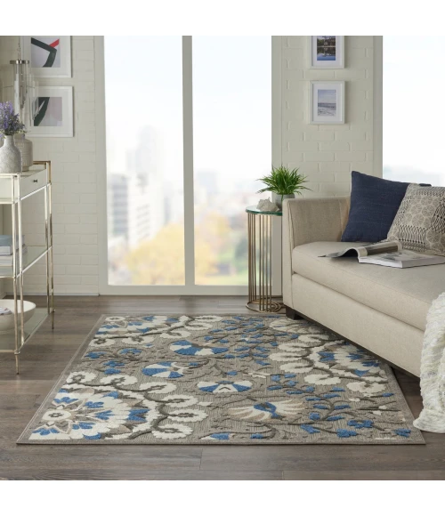 Nourison Aloha Area Rug ALH20 Grey/Multi 5'3" x 7'5"