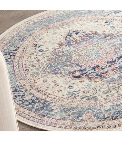 Nourison Vintage Kashan Area Rug VKA07-Ivory Blue