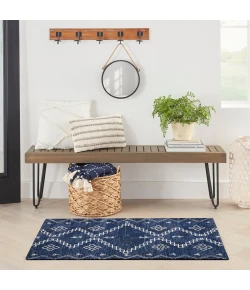 Nourison Home Brixton BRX01 Navy 2 ft. 2 in. X 3 ft. 9 in. Area Rug