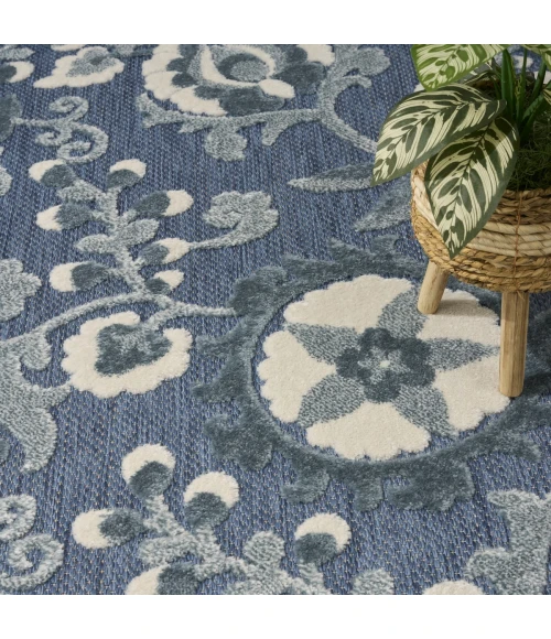 Nourison Aloha Blue ALH17 9 ft. X 12 ft. Rect. Rug