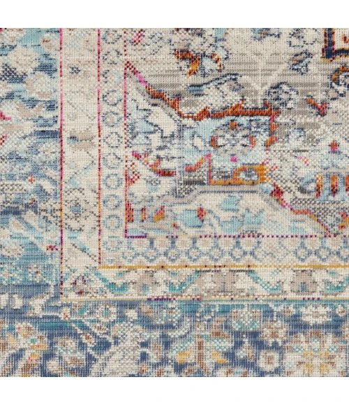 Nourison Vintage Kashan Area Rug VKA07-Ivory Blue