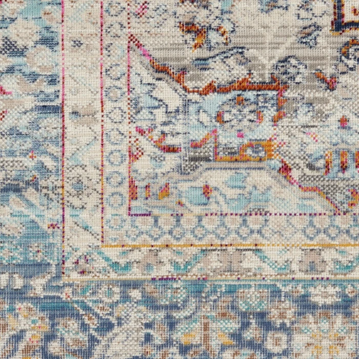 Nourison Vintage Kashan Area Rug VKA07-Ivory Blue