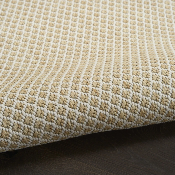 Nourison Home Courtyard Tan COU01 5ft. x Round Round Rug