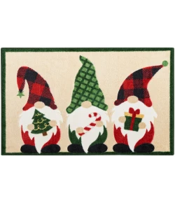 Nourison Home Accent Decor/Xmas 170JP Beige 2 ft. X 3 ft. Area Rug