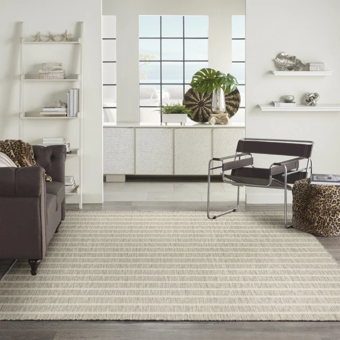 Nourison Positano Grey Ivory POS03 10ft. x 14ft. Rect. Rug