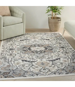 Nourison Home Elation ETN09 Ivory Grey 5 ft. 3 in. X 7 ft. 3 in. Area Rug