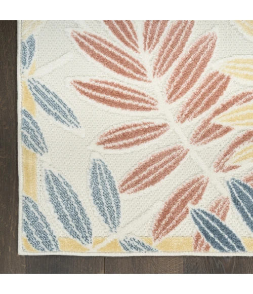 Nourison Aloha Ivory Blue ALH18 7 ft. 10 in. X 10 ft. 6 in. Rect. Rug