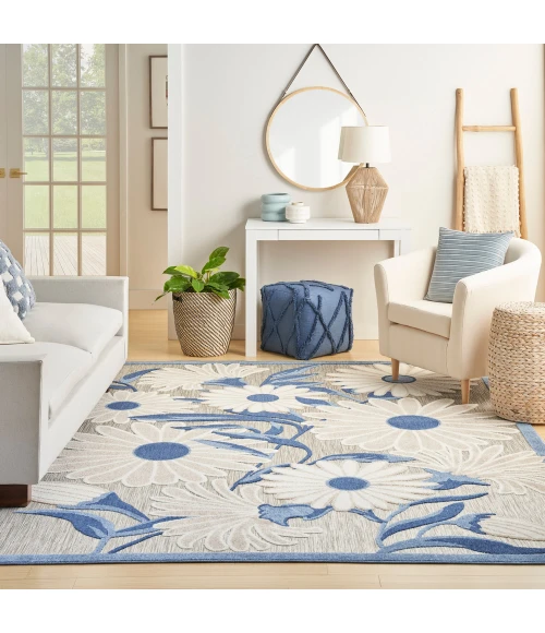 Nourison Aloha Area Rug ALH33 Blue Grey