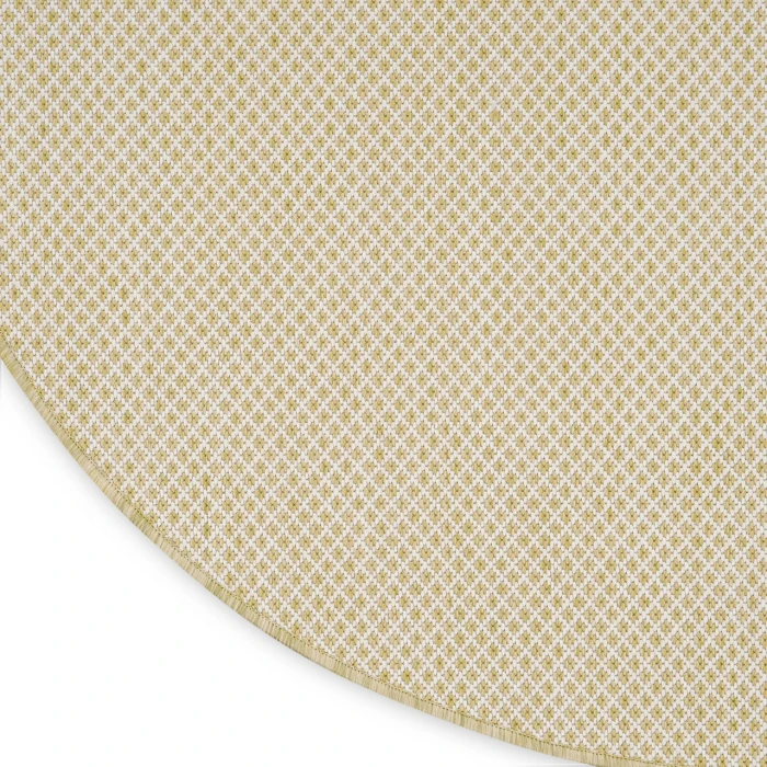 Nourison Home Courtyard Tan COU01 5ft. x Round Round Rug