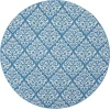 Nourison Home Grafix GRF06 Blue 8 ft. Round Area Rug