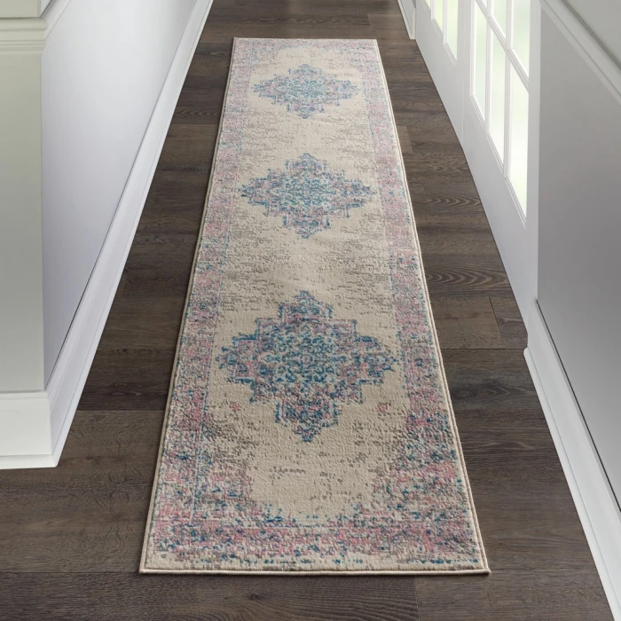Nourison Grafix Runner Area Rug GRF14-Ivory/Pink