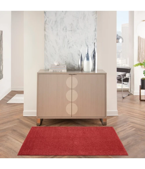 Nourison Essentials Brick Red Area Rug NRE01-Brick Red