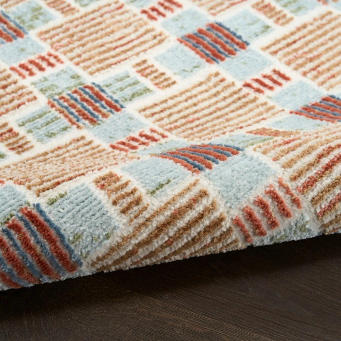 Nourison Nordic Rust Multicolor NRC14 3ft. x 5ft. Rect. Rug