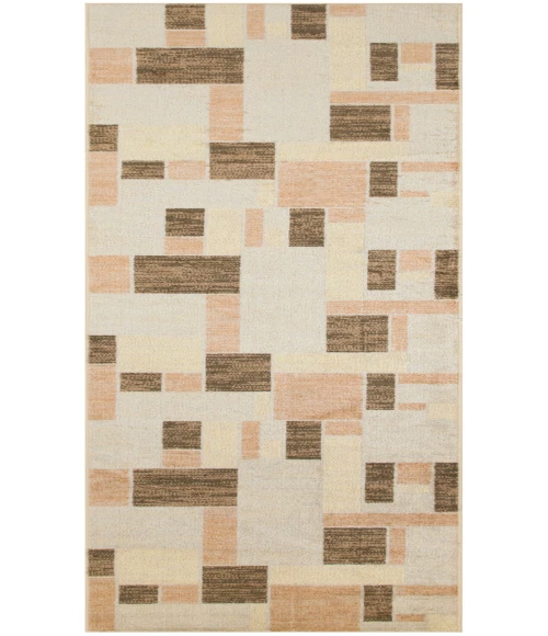 Nourison Astra Machine Washable Beige Multicolor ASW09 2 ft. 2 in. X 10 ft. Rectangle Rug