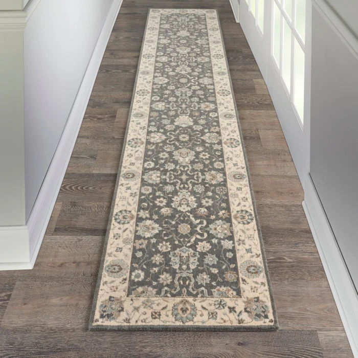 Nourison Living Treasures Runner Area Rug LI16-Grey/Ivory