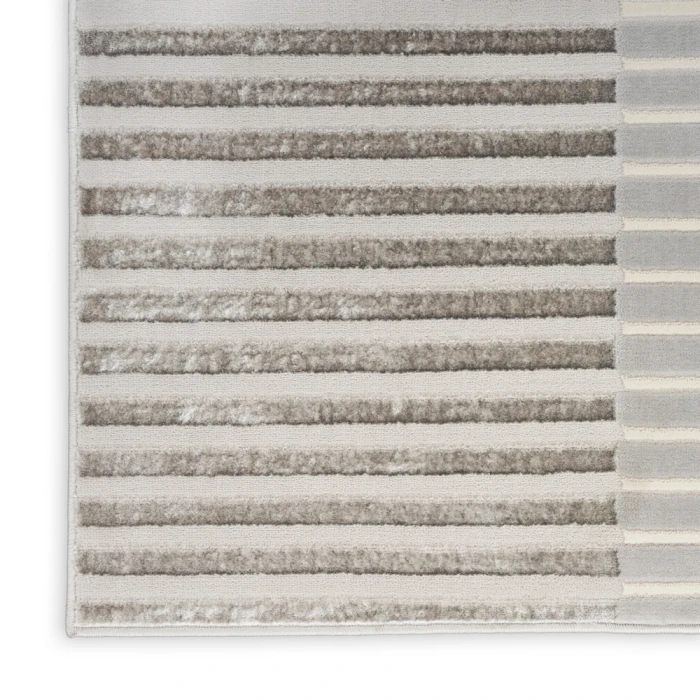 Inspire Me! Home Décor Brushstrokes Area Rug BSK04 Silver Grey