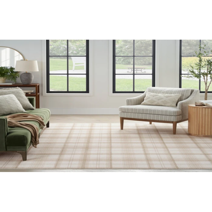 Nourison Grafix Ivory Beige GRF03 5 ft. 3 in. X 7 ft. 3 in. Rectangle Rug