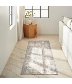 Calvin Klein CK950 Rush CK950 Ivory Grey 2 ft. 3 in. X 7 ft. 3 in. Area Rug