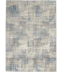 Nourison Home Solace SLA03 Ivory/Grey/Blue 5 ft. 3 in. X 7 ft. 3 in. Area Rug