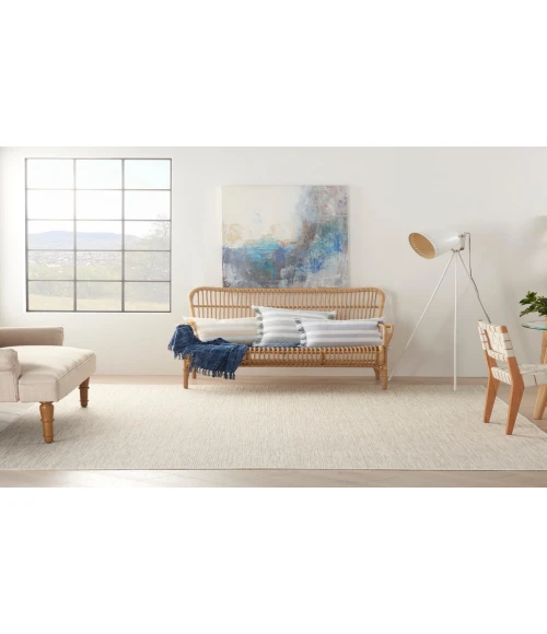 Nourison Courtyard Ivory Silver COU01 12 ft. X 15 ft. Rectangle Rug