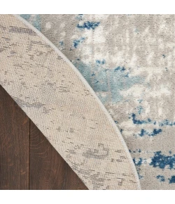 Nourison Home Quarry QUA01 Ivory Grey Blue 6 ft. X 9 ft. Oval Area Rug