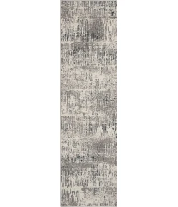 Michael Amini MA90 Uptown UPT03 Ivory/Grey 2 ft. 2 in. X 7 ft. 6 in. Area Rug