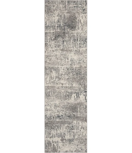 Michael Amini MA90 Uptown Runner Area Rug UPT03-Ivory/Grey