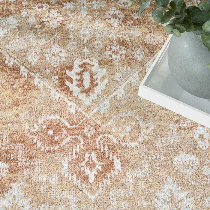 Nourison Astra Machine Washable Rust Multicolor ASW11 7 ft. 10 in. X 10 ft. Rect. Rug