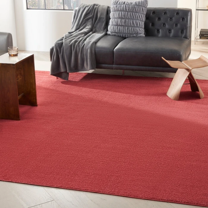 Nourison Essentials Brick Red Area Rug NRE01-Brick Red