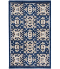 Nourison Home Aloha ALH34 Blue 2 ft. 8 in. X 4 ft. Area Rug