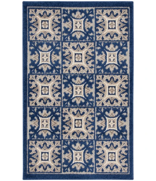 Nourison Aloha Blue ALH34 2 ft. 8 in. X 4 ft. Rectangle Rug