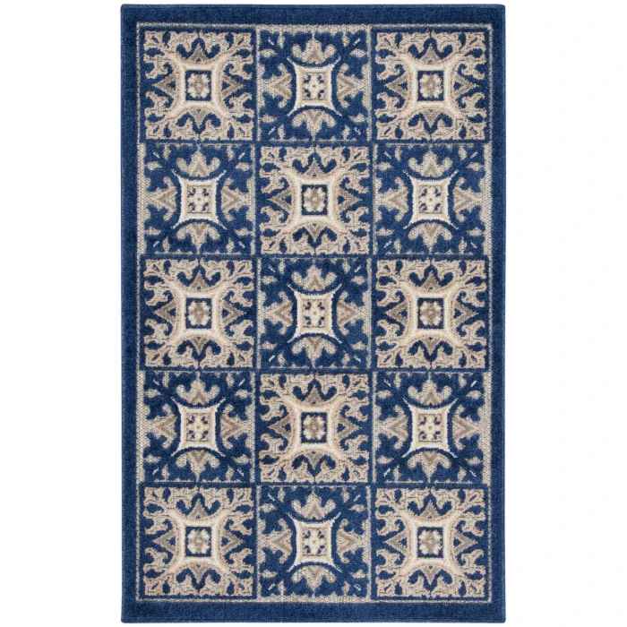 Nourison Aloha Blue ALH34 2 ft. 8 in. X 4 ft. Rectangle Rug
