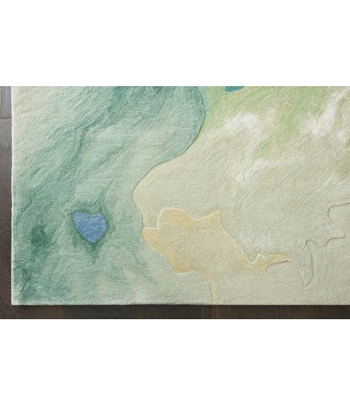 Nourison Prismatic Area Rug PRS16 Seafoam 7'9" x 9'9"