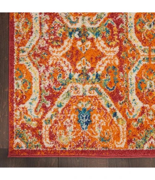 Nourison Allur Area Rug ALR05-Red Multicolor