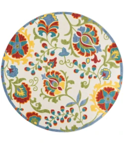 Nourison Home Aloha ALH17 Ivory Multicolor 7 ft. 10 in. Round Area Rug