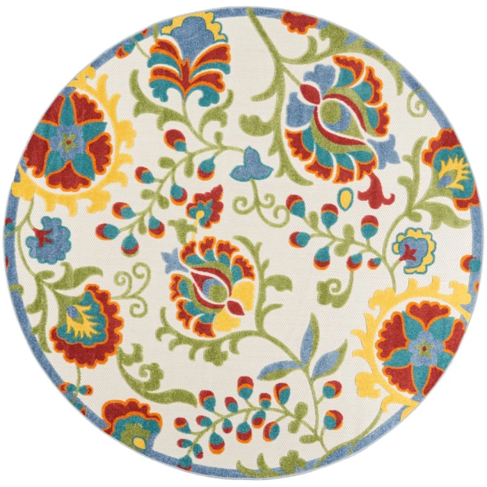 Nourison Aloha Area Rug ALH17-Ivory/Multi