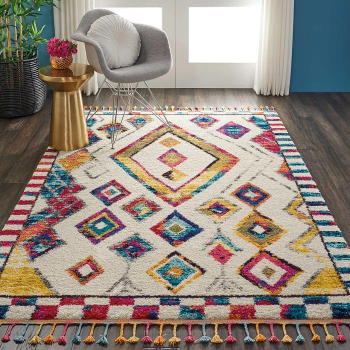 Nourison Home Nomad White NMD02 3ft.11in. x 6ft. Rect. Rug